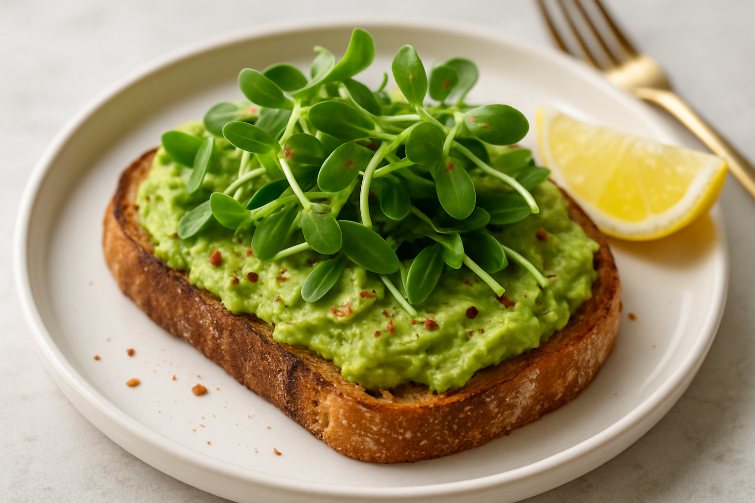 Green Goddess Toast close-up